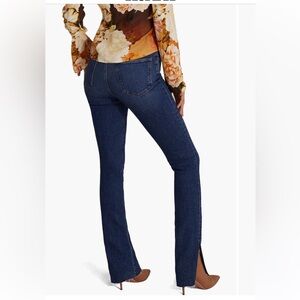 New favorite daughter Valentina shorty split hem high waist bootcut jeans